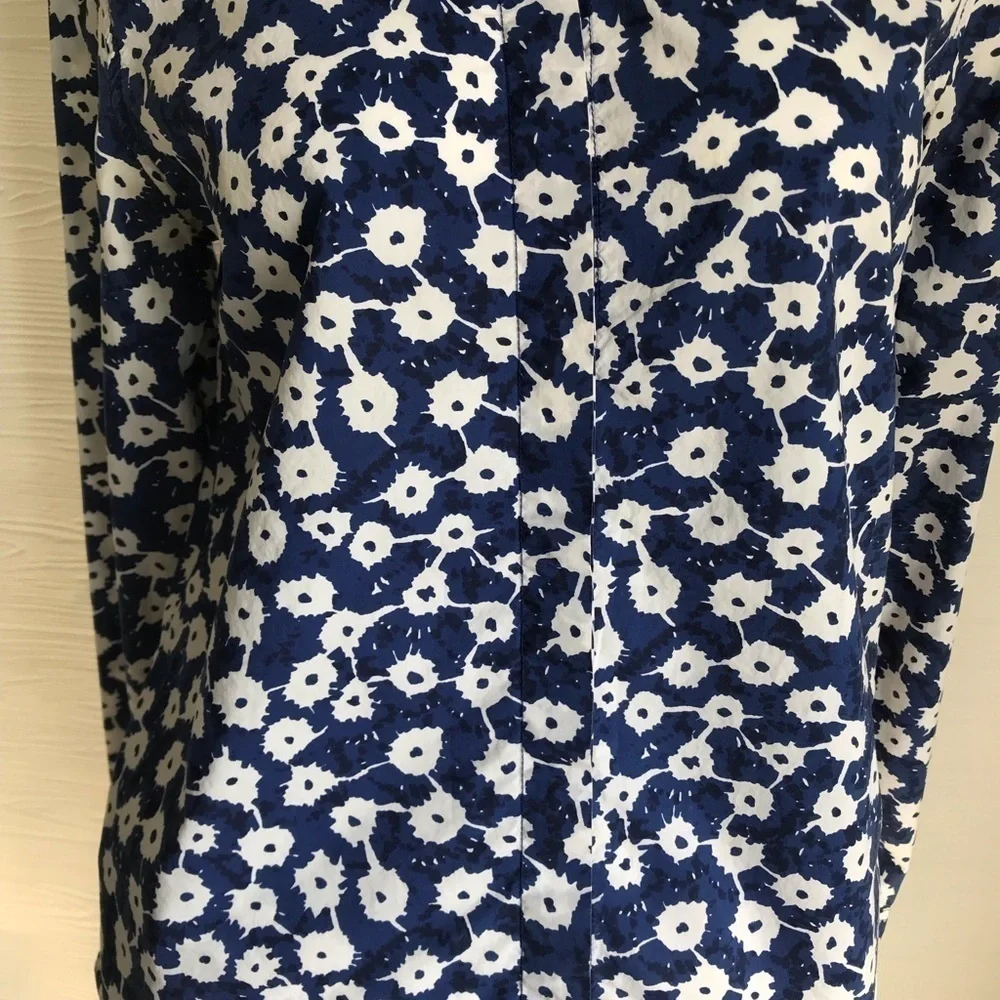 KATE SPADE SATURDAY BLUE WHITE BUTTON DOWN SHIRT SIZE XS